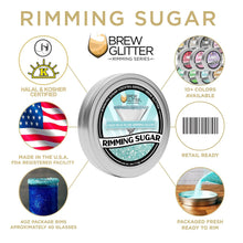 Load image into Gallery viewer, Light Blue Pearl Cocktail Rimming Sugar