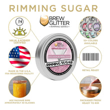 Load image into Gallery viewer, Rose Gold Pearl Cocktail Rimming Sugar