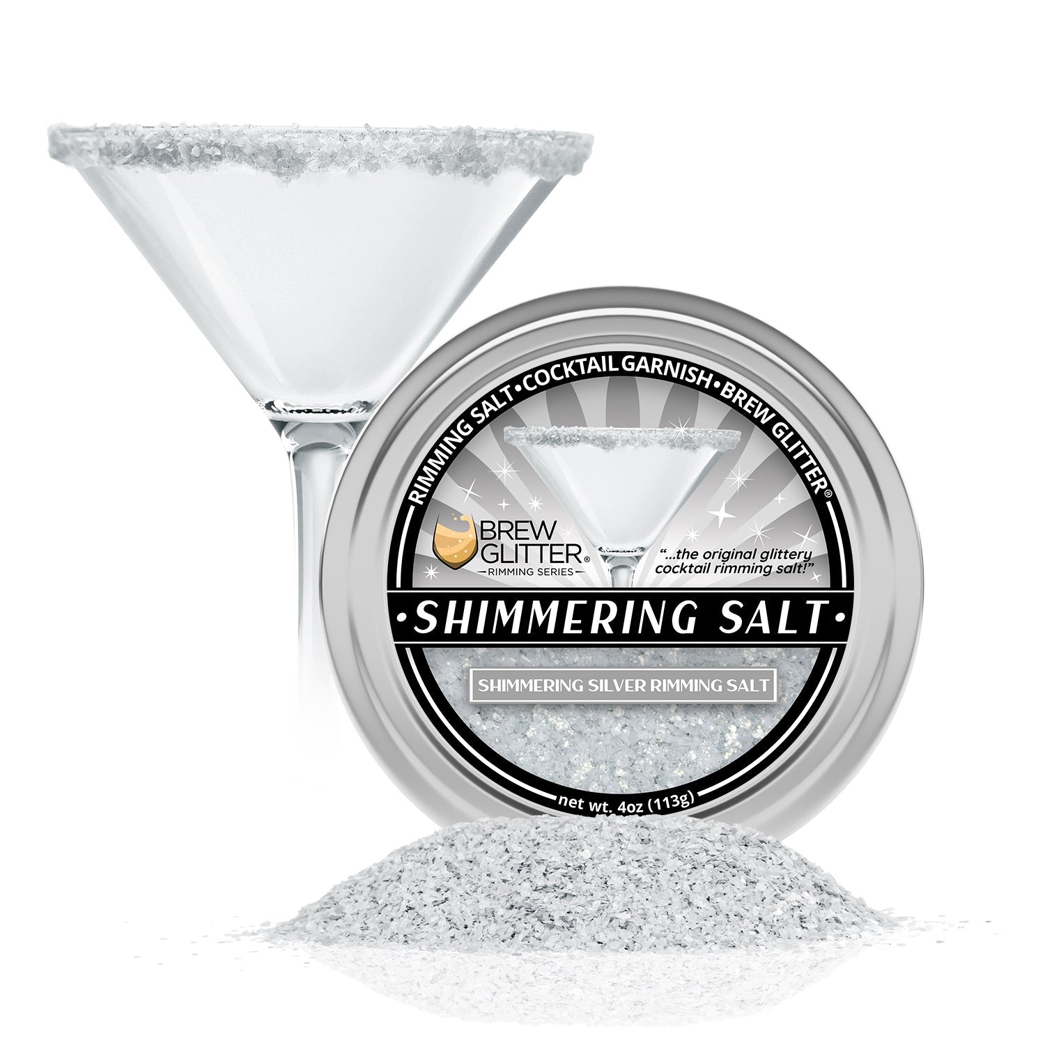 Shimmering White Cocktail Rimming Salt
