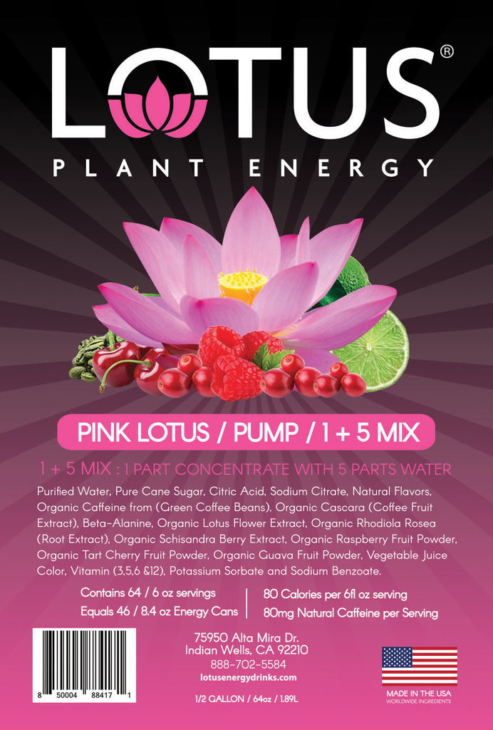 Pink Lotus Energy Drink 1.89L Simply Syrups