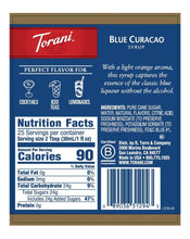 Load image into Gallery viewer, Torani Blue Curacao Syrup 750ml

