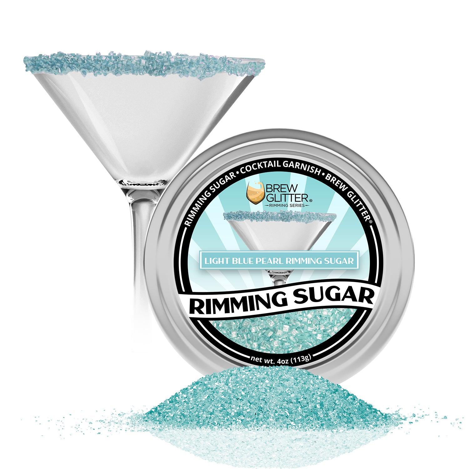 Light Blue Pearl Cocktail Rimming Sugar