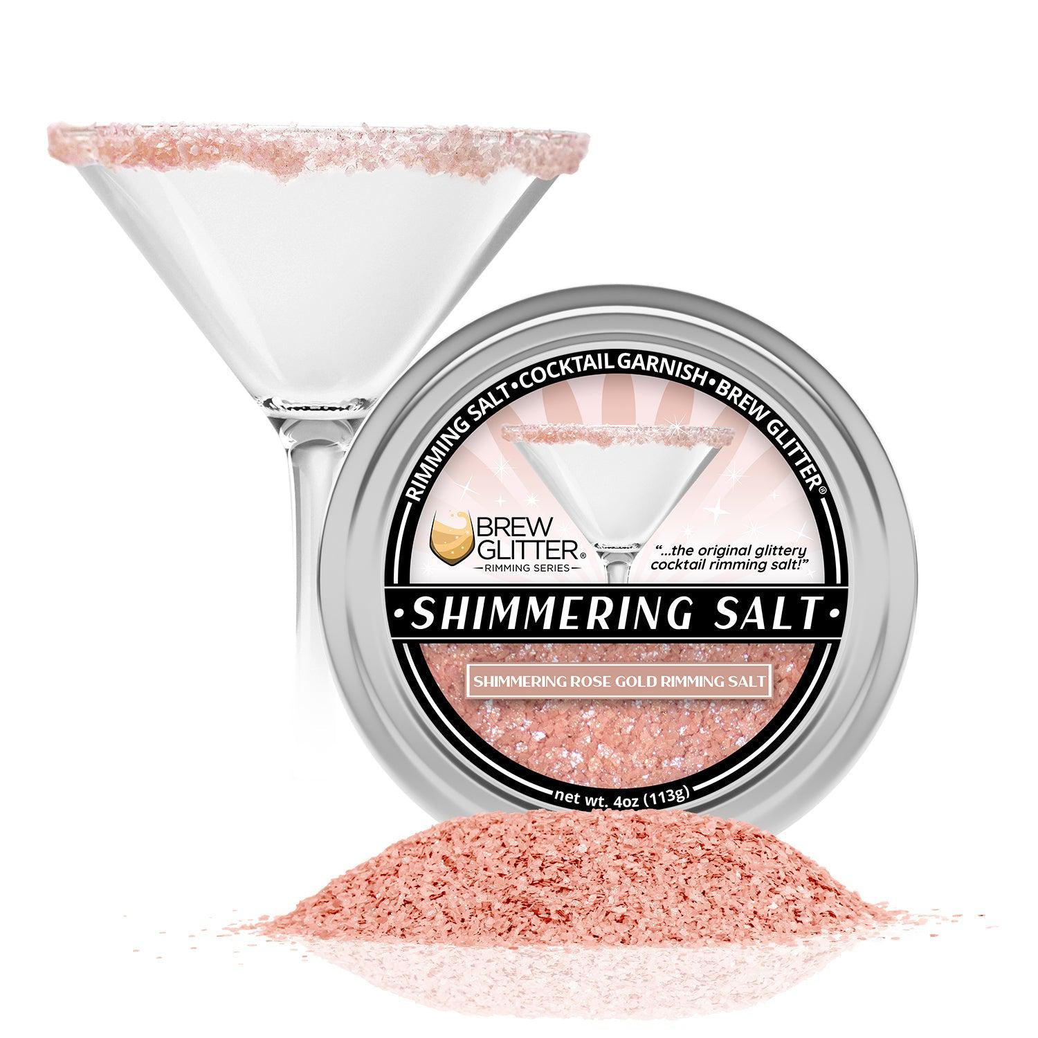 Shimmering Rose Gold Cocktail Rimming Salt
